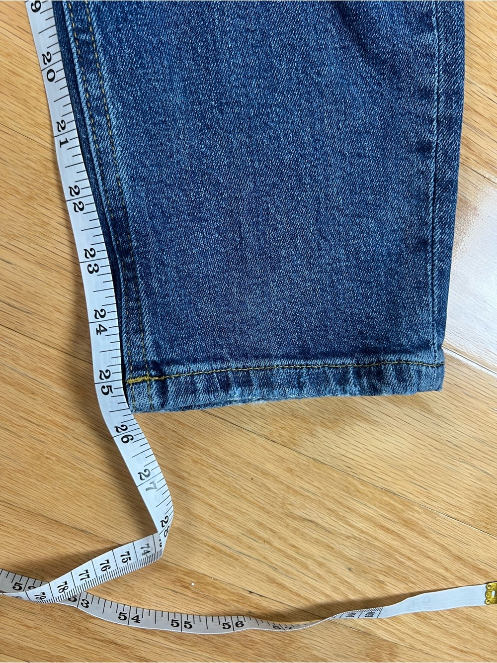 Anthropologie Pilcro Distressed Straight Leg Denim Blue Jeans Size 29 - Picture 11 of 14